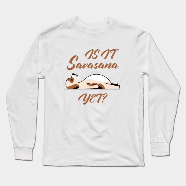 Cute Animal Yoga Long Sleeve T-Shirt by FullMoon